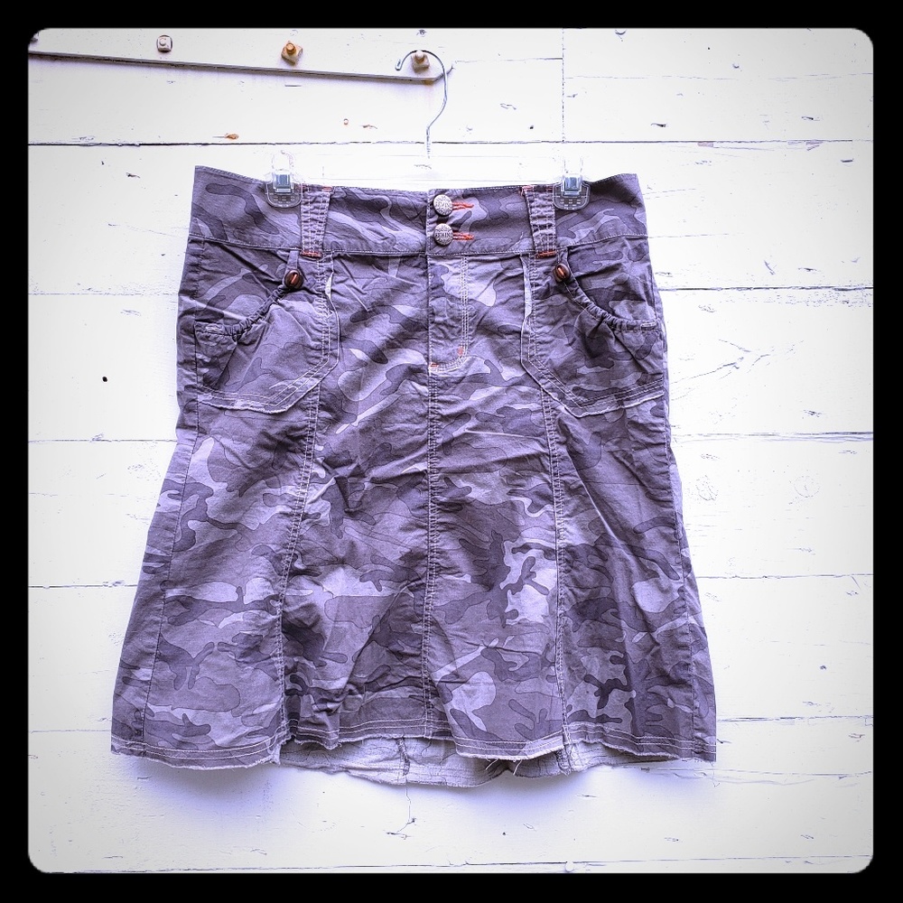 Rewind Gray Camo skirt